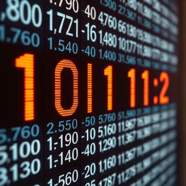 Illustration demonstrating binary numbers aligned with corresponding hexadecimal values