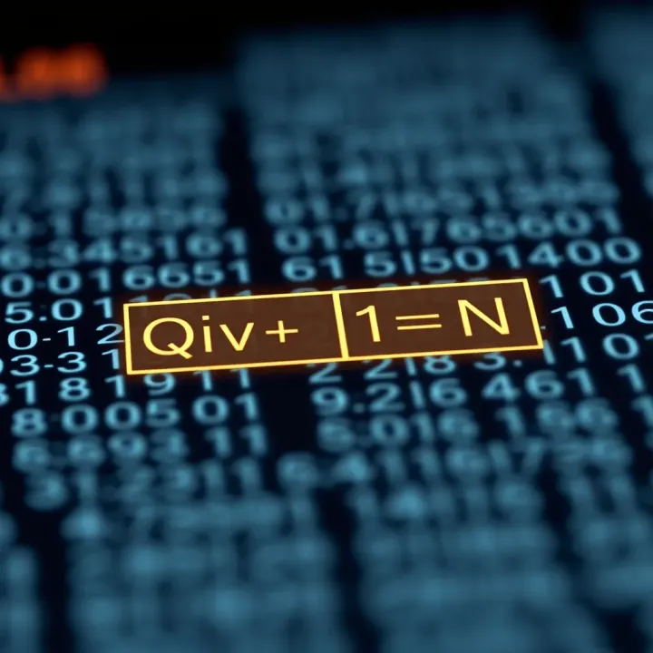 Visual example showing binary division calculation with quotient and remainder highlighted