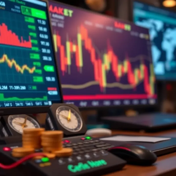 Illustration of secure online trading platform interface showing risk management tools
