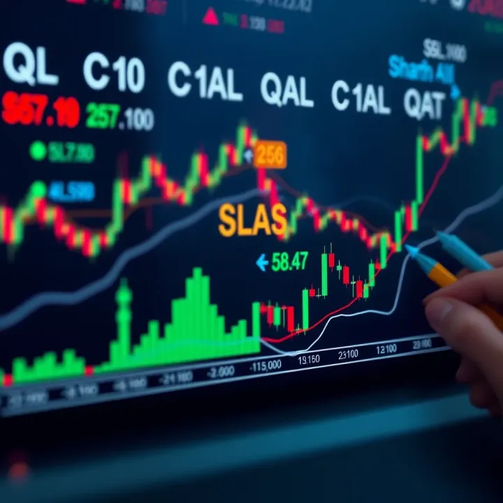 Illustration of Islamic finance symbols and financial charts representing compliance with Shariah law