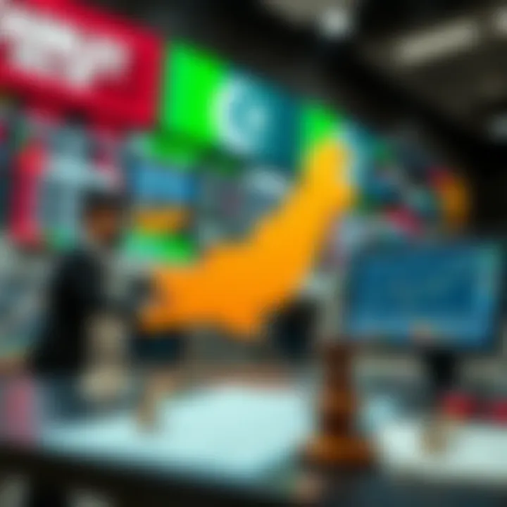 Visual representation of Pakistani financial market with regulatory elements and trading strategies