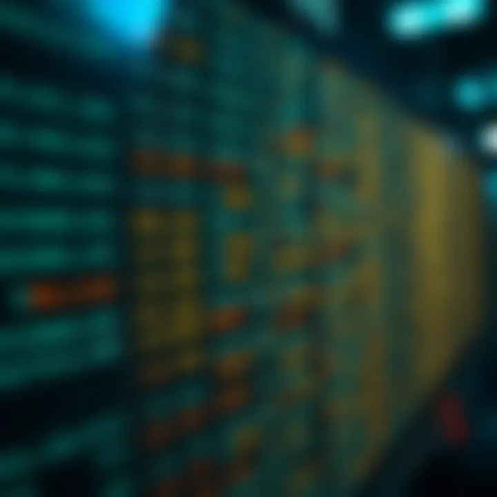 Visualization of binary search algorithm narrowing down sorted array range