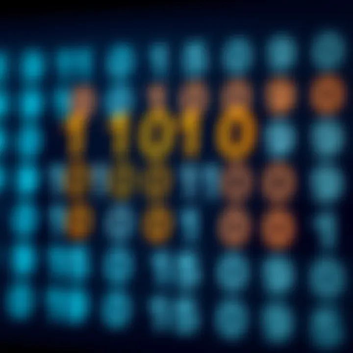 Grouping Binary Digits for Hexadecimal Conversion Diagram illustrating the grouping of binary digits into sets to facilitate conversion to hexadecimal numbering system