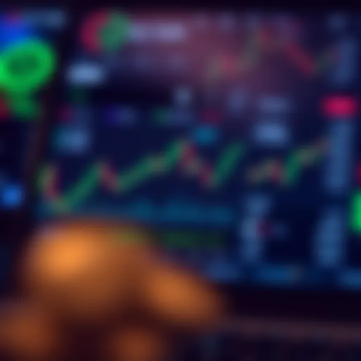 User interface of a cryptocurrency trading app displaying market charts and trading options tailored for Pakistani traders