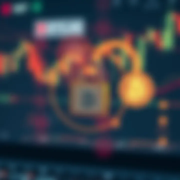 Visual representation of digital security including padlock and blockchain icons symbolizing secure crypto transactions