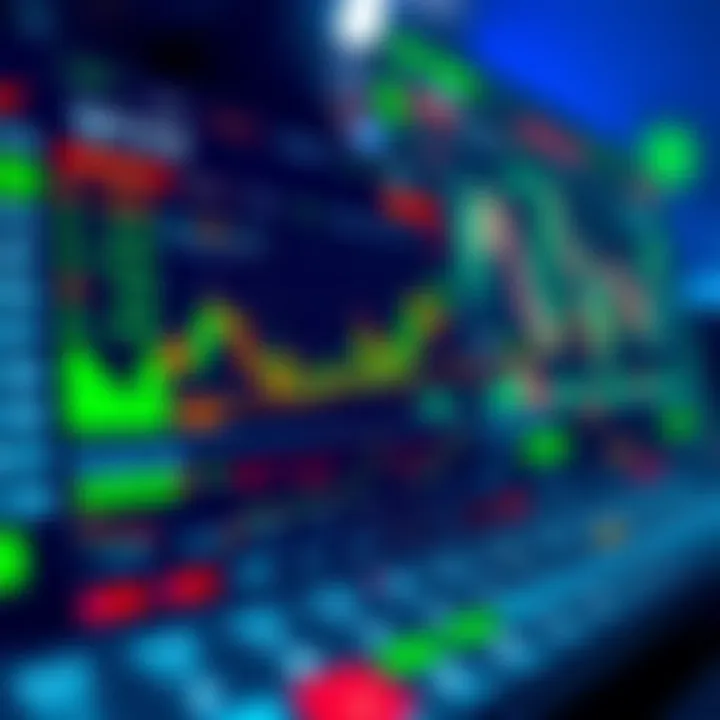 User interface of a crypto trading app showing various cryptocurrency charts and trading options