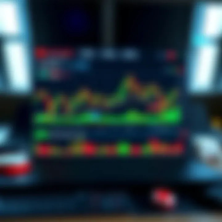 User interface of a cryptocurrency trading platform displaying market charts and trading options
