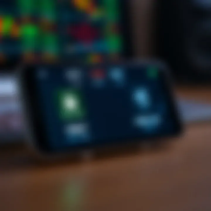 Mobile Device Highlighting Security and Regulatory Features in Forex Trading Secure mobile device showing forex trading security features and regulatory compliance icons