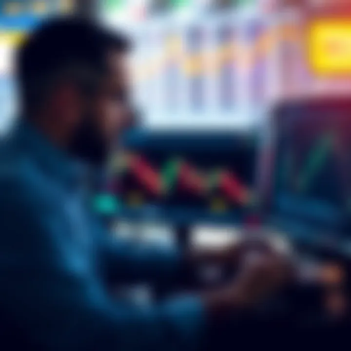 Illustration of a trader analyzing charts and selecting reliable binary options signal providers for effective trading strategies