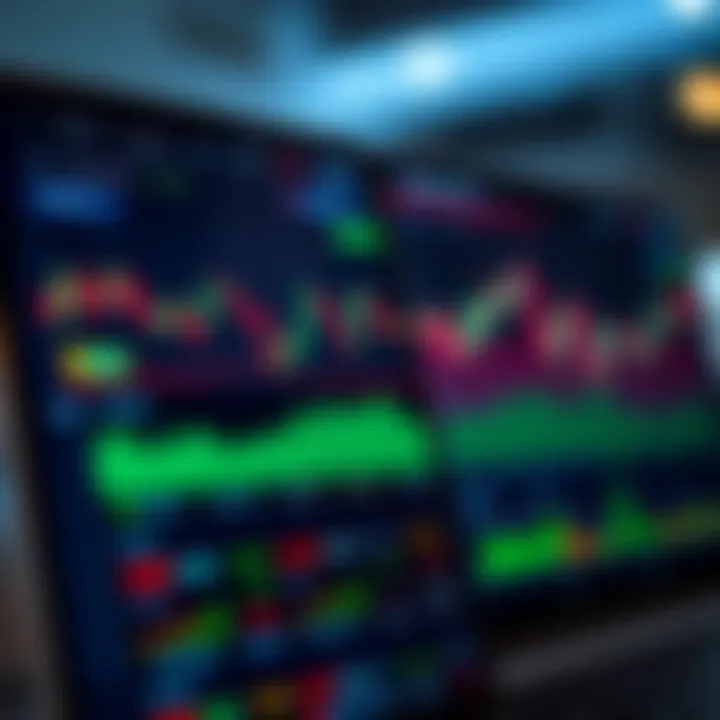 User interface of a forex trading app showing currency charts and trading options