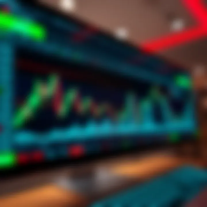 Illustration of a digital forex trading platform interface displaying currency charts and data