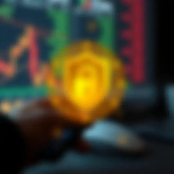 Illustration of digital security shield protecting online gold transactions on a smartphone
