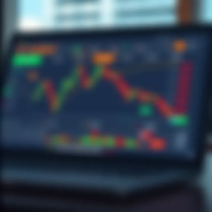 Conceptual graphic of a digital trading platform interface showing account setup features