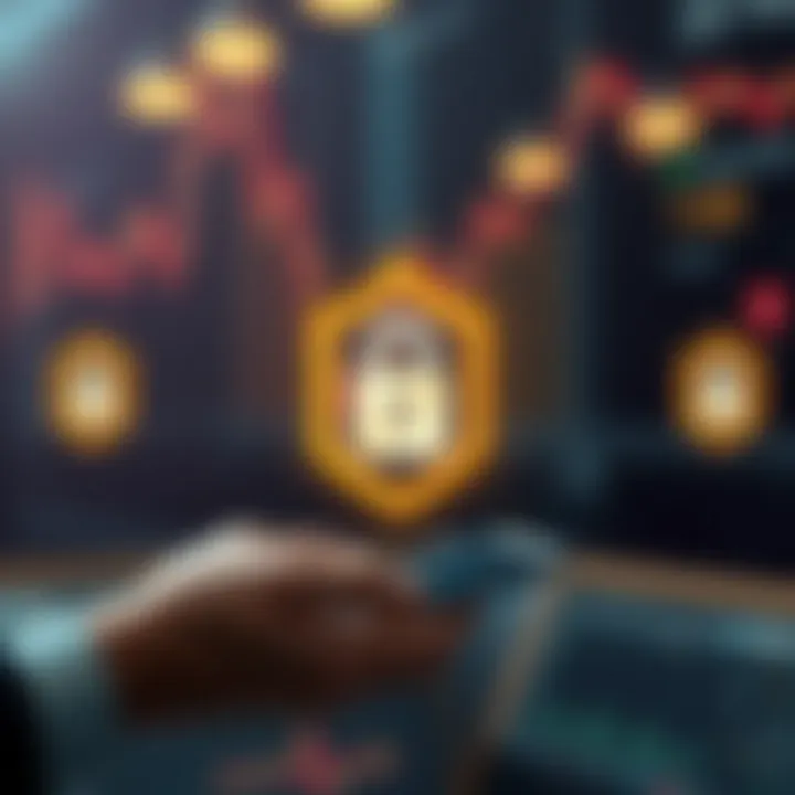 Illustration of secure digital transaction symbols representing safety and trust in online trading platforms