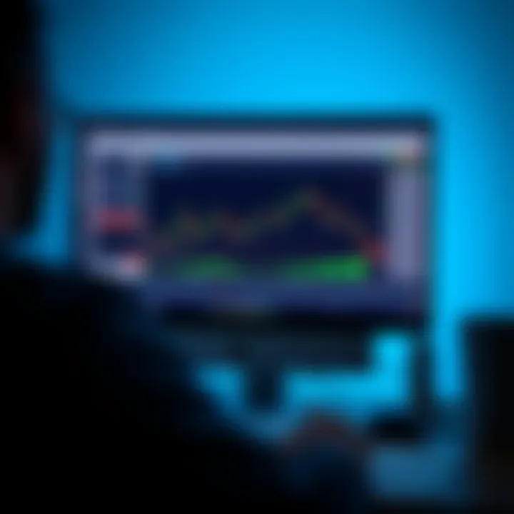 Illustration of a computer screen showing a user-friendly forex platform interface with multiple trading instruments