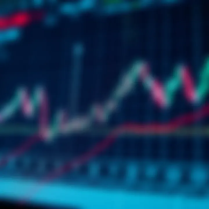 Currency Exchange Rate Movements in Forex Trading Graph showing the fluctuation of currency exchange rates in a global forex market setting