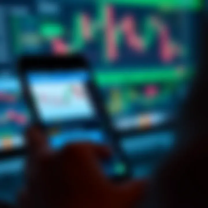 Telegram app interface showing a forex trading group chat with market charts and currency exchange discussions