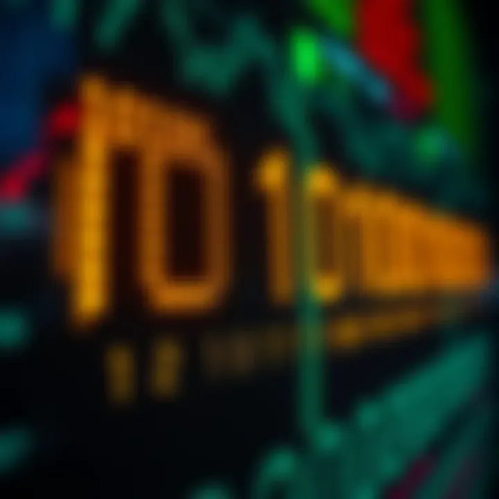 Visualization of Decimal to Binary Conversion on a Digital Interface Illustration showing decimal numbers transforming into binary digits on a digital screen
