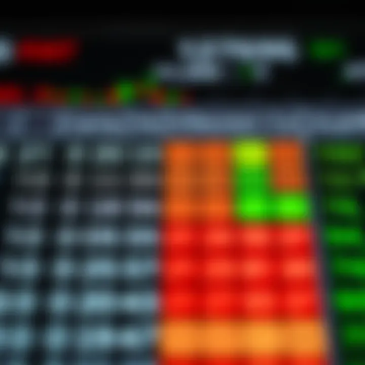 Table displaying conversion values from binary to hexadecimal with color-coded sections