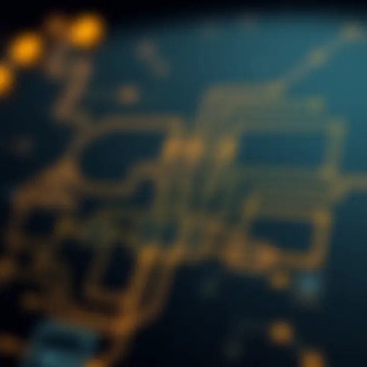 Diagram showing the structure of a binary adder circuit with logic gates