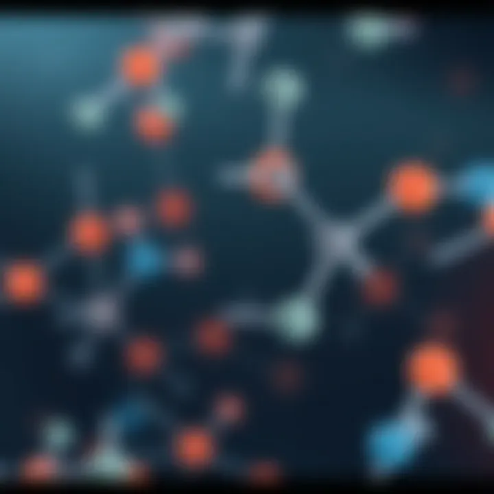 Diagram illustrating the structure of a binary compound showing two different atoms bonded together