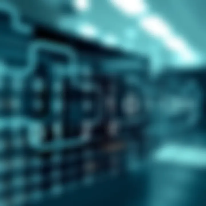 Diagram illustrating the binary system with digital ones and zeros representing data flow