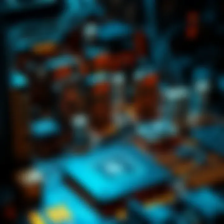 Key Components of Binary Computers Highlighting Core Digital Elements Visual representation of key components in a binary computer including circuits and processors