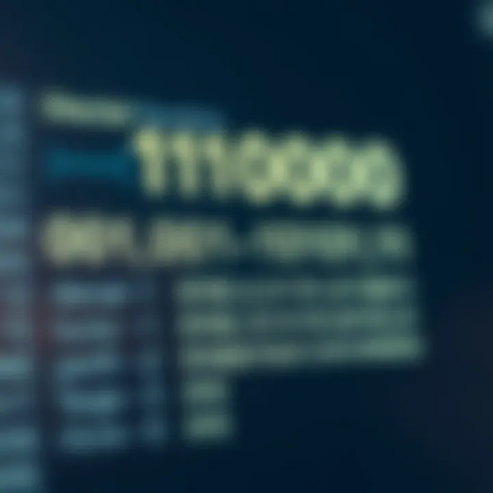 Diagram showing conversion between decimal and binary number systems