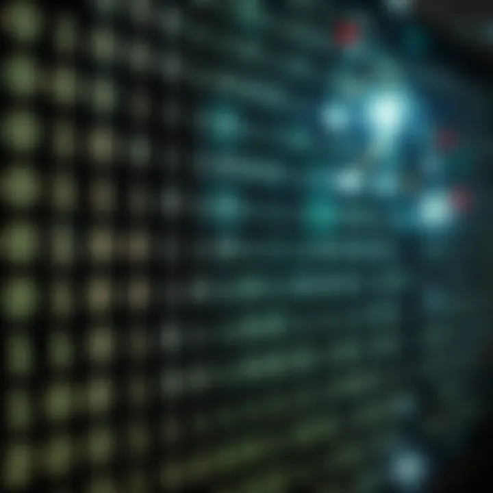 Binary Code in Data Storage and Communication Visualization of digital data storage using binary code symbols integrated with modern technology icons