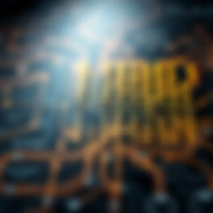 Diagram illustrating the structure of binary digits forming a digital circuit