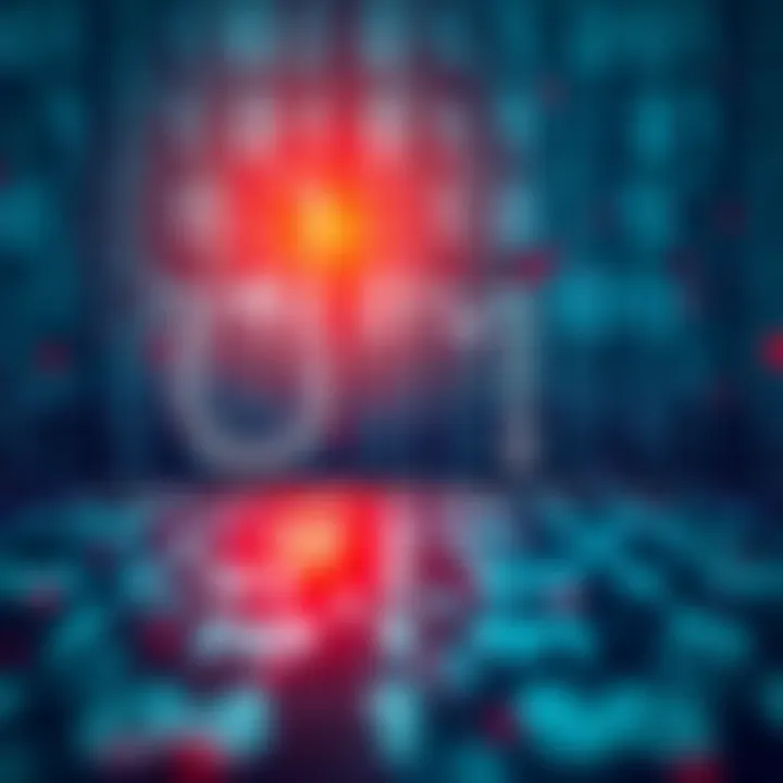 Diagram illustrating binary digits 0 and 1 representing data in computing