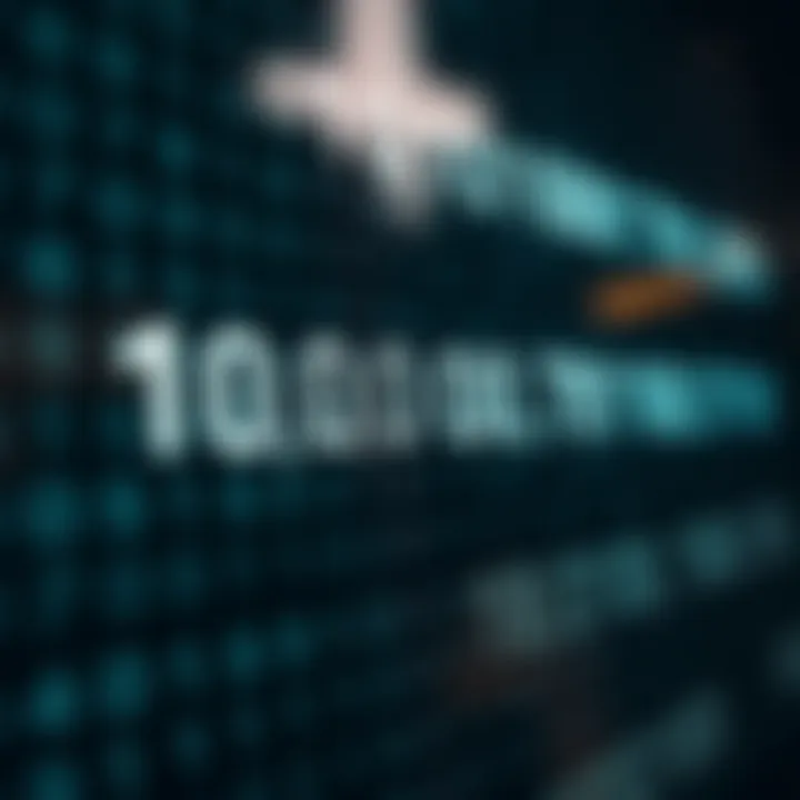 Diagram showing binary digits aligned for subtraction with borrowing