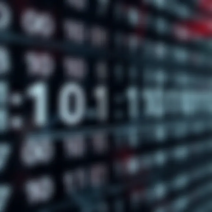 Diagram showing binary digits and their place values in a digital system