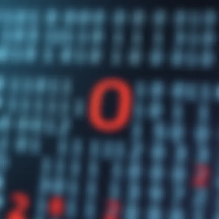 Diagram illustrating the binary numbering system with digits zero and one