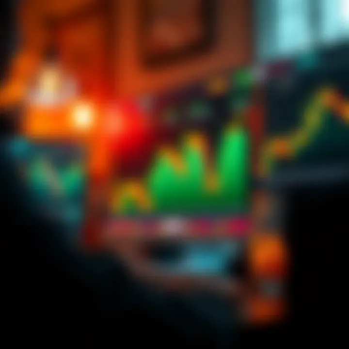 Chart showing binary options trading trends and market fluctuations in Pakistan