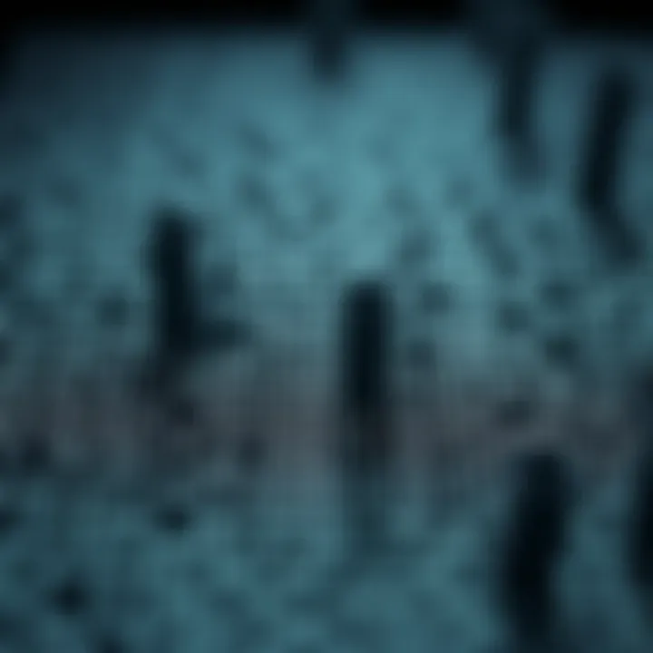 Diagram illustrating the structure of a binary grid with black and white cells representing pixel values