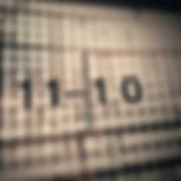 Illustration showing the division method for converting a decimal number into binary digits