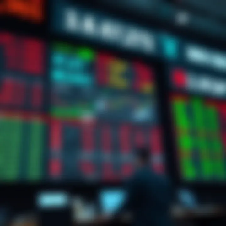 Global currency exchange rates displayed on digital screens representing forex market activity