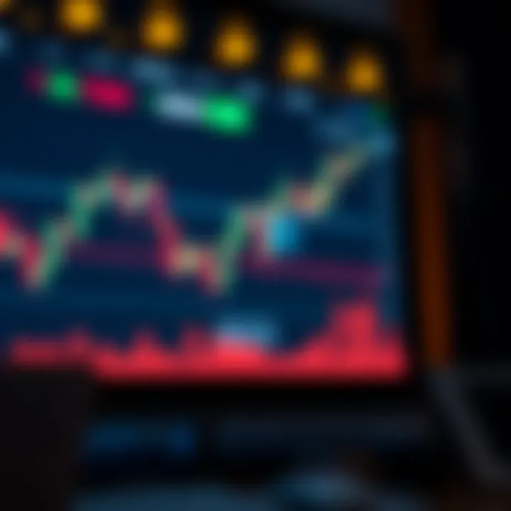 Illustration of a bullish cup and handle pattern indicating potential upward market trend