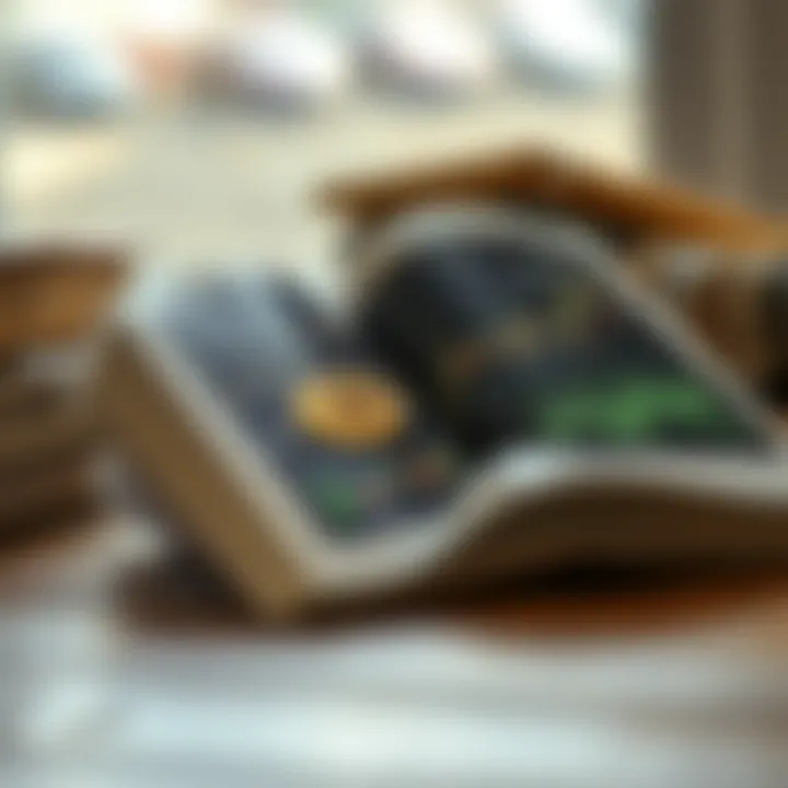 Open book displaying charts and graphs related to cryptocurrency analysis