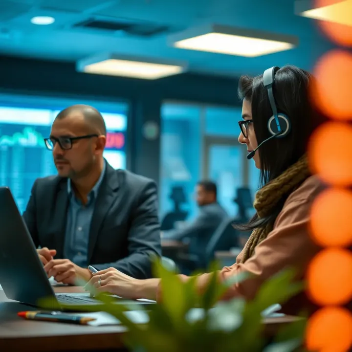 Customer support representative assisting a trader with forex account queries