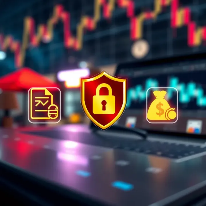 Importance of Regulation and Safety in Forex Trading Brokers Illustration of regulatory symbols including secure shield and document icons representing broker safety