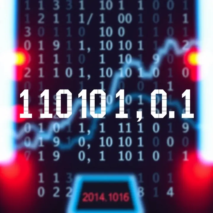 Binary Number Representation and Decimal Conversion Concept Diagram illustrating binary digits with powers of two for decimal conversion