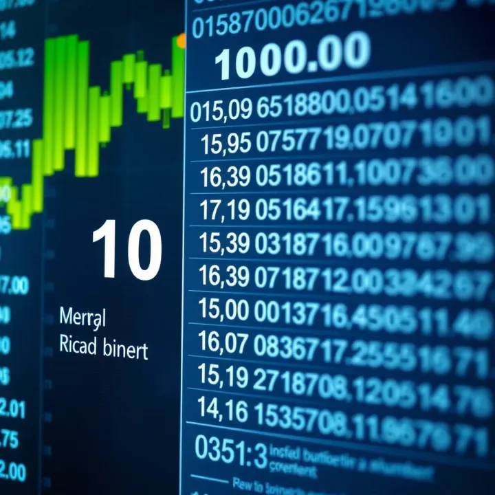 Chart displaying decimal numbers alongside their binary equivalents