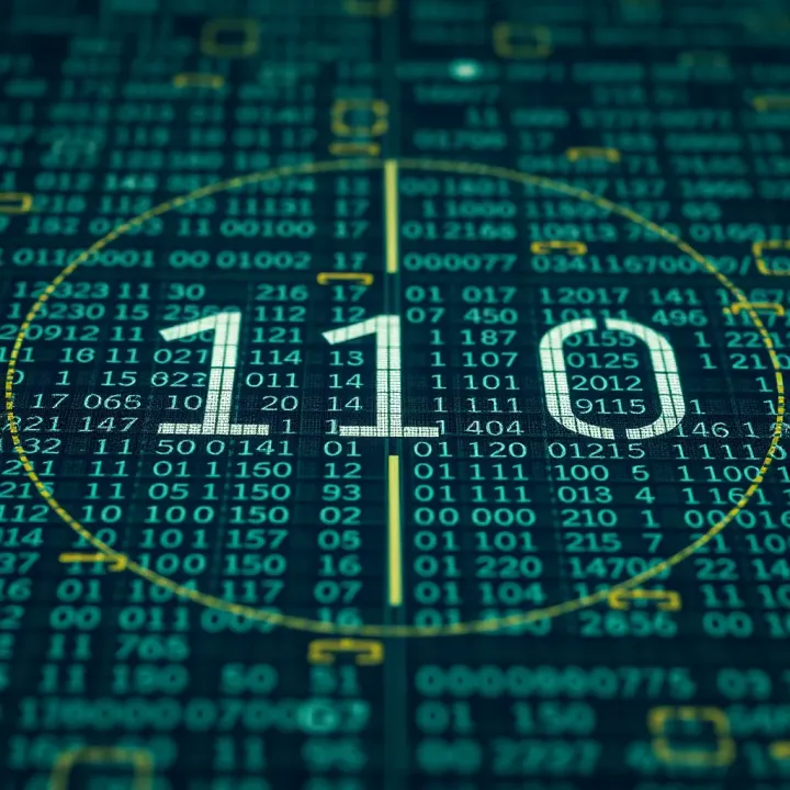 Diagram illustrating the binary representation of a large numerical value in a digital format
