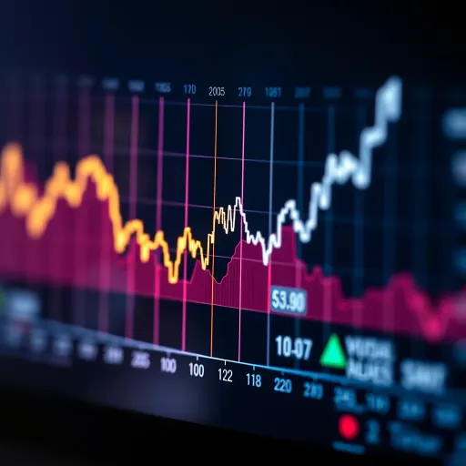 Graph showing fluctuations in the Australian dollar exchange rate over time