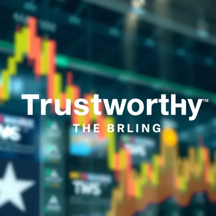 Modern forex broker logo showcasing trust and professionalism with sleek typography