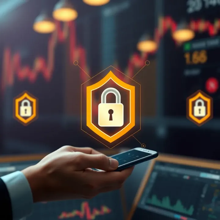 Illustration of secure digital transaction symbols representing safety and trust in online trading platforms