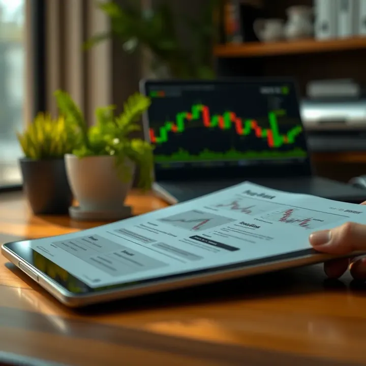 Using PDF Resources for Forex Chart Pattern Learning Open PDF resource showing forex chart analysis techniques and pattern explanations on a digital device