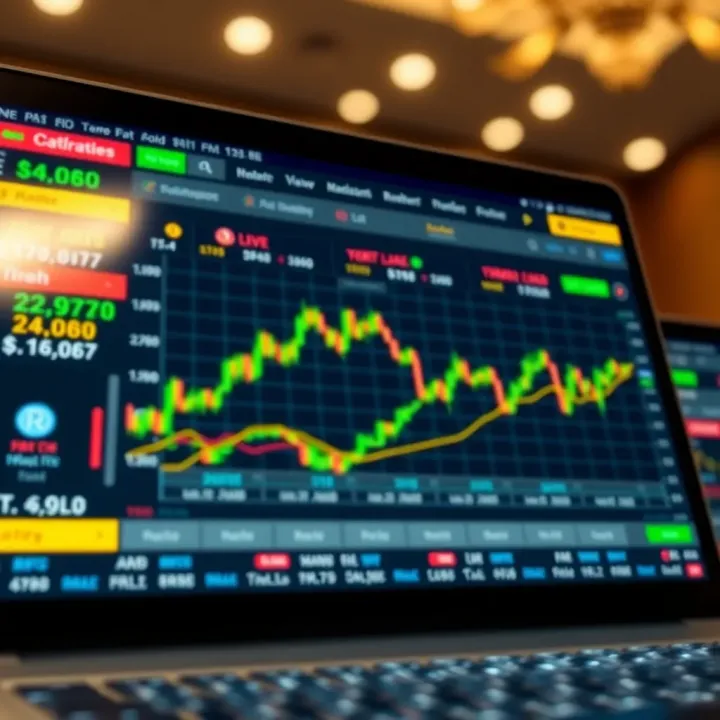 Interface of a popular Pakistani online gold trading platform showing market trends